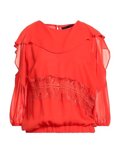 ANNARITA N Top Red 100% Polyester