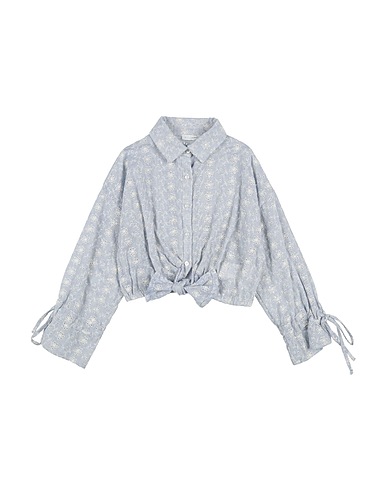 MEILISA BAI Patterned shirts & blouses Light blue 100% Cotton
