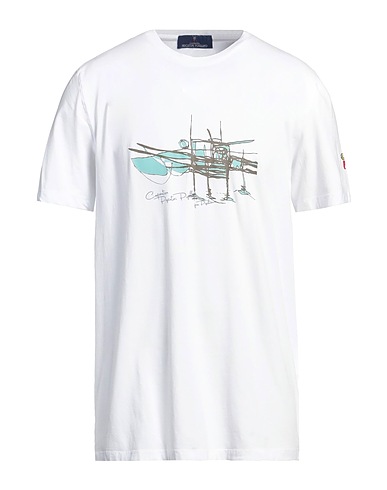 COOPERATIVA PESCATORI POSILLIPO T-shirt White 94% Cotton, 6% Elastane