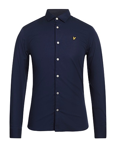 LYLE & SCOTT Chemise de couleur unie VINTAGE Bleu marine 97% Coton, 3% Élasthanne