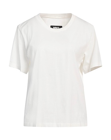 MM6 MAISON MARGIELA Базовая футболка Гипсово-белый 100% Хлопок