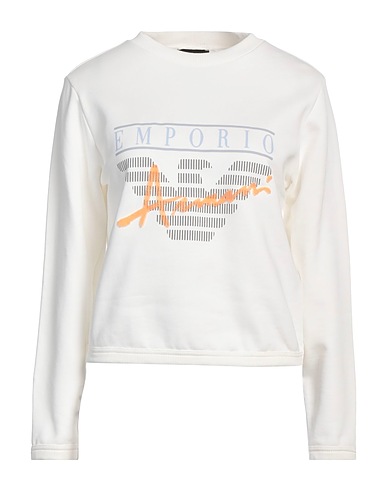 EMPORIO ARMANI Felpa Bianco 100% Cotone, Elastan