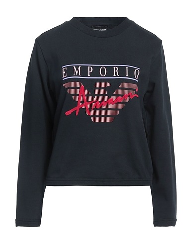 EMPORIO ARMANI Felpa Nero 100% Cotone, Elastan