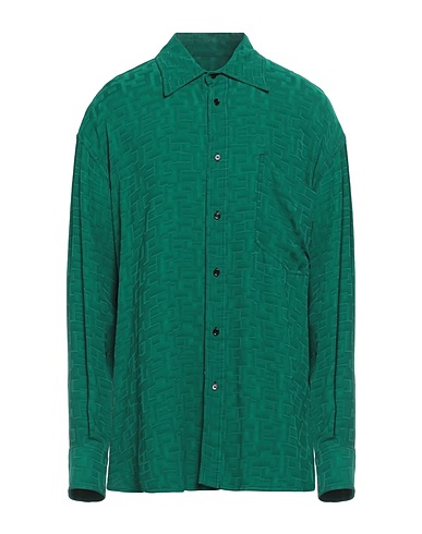 MM6 MAISON MARGIELA Solid color shirt Emerald green 100% Viscose
