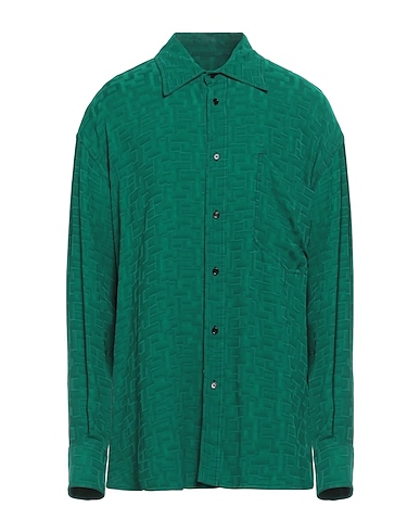 MM6 MAISON MARGIELA Einfarbiges Hemd VERDE SMERALDO 100% Viskose