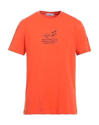 COOPERATIVA PESCATORI POSILLIPO T-shirt Orange 94% Cotton, 6% Elastane