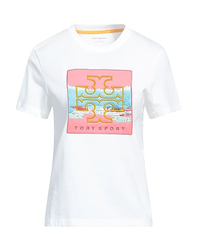 TORY SPORT T-shirt Bianco 60% Cotone, 40% Poliestere