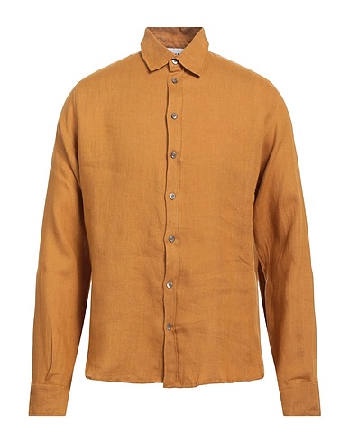 ALPHA STUDIO Camicia in lino Giallo ocra 100% Lino