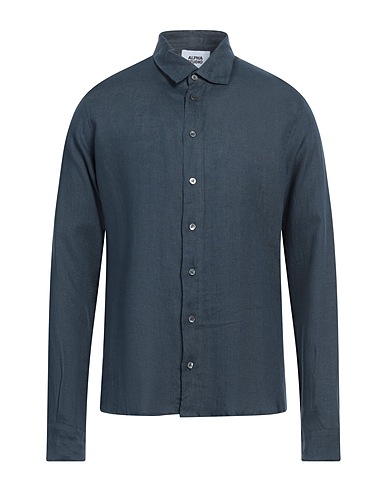 ALPHA STUDIO Camicia in lino Blu notte 100% Lino