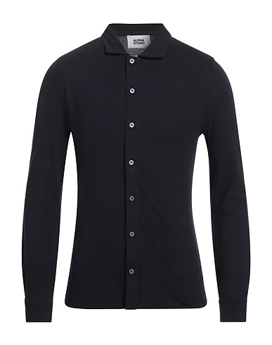 ALPHA STUDIO Solid color shirt 95% Cotton, 5% Elastane