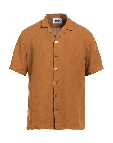 ALPHA STUDIO Linen shirt Mustard 100% Linen