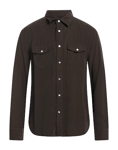TOM FORD Solid colour shirt Chocolate brown 100% Cotton