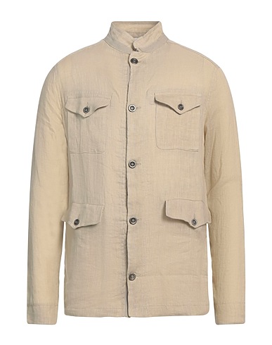 ALPHA STUDIO Linen shirt Beige 100% Linen
