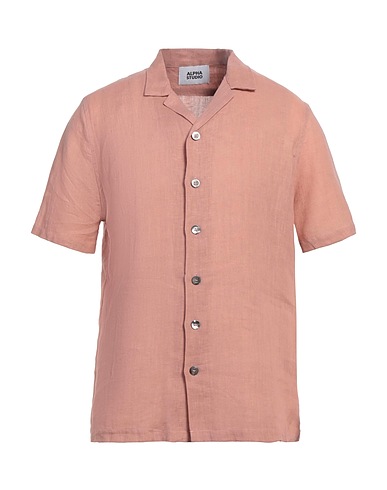 ALPHA STUDIO Linen shirt Pink 100% Linen
