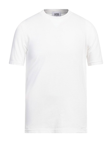 ALPHA STUDIO Basic T-shirt White 100% Cotton