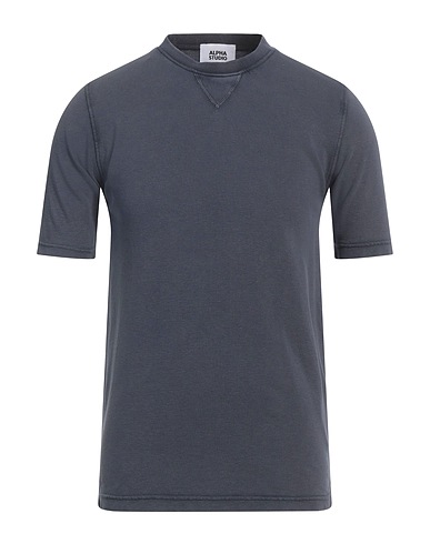 ALPHA STUDIO Basic T-shirt Slate blue 100% Cotton