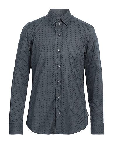 ARMANI COLLEZIONI Patterned shirt Midnight blue 100% Cotton