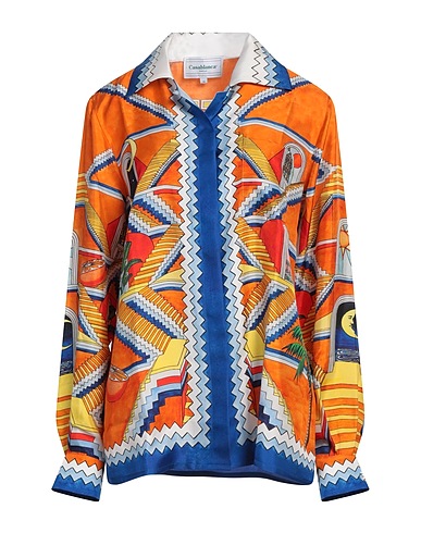 CASABLANCA Patterned shirts & blouses Orange 100% Silk