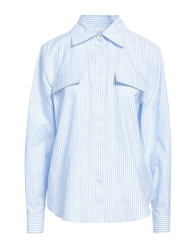 PALM ANGELS Striped shirt Sky blue 100% Cotton