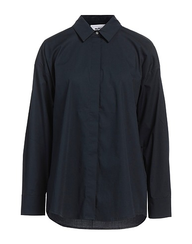 ALPHA STUDIO Solid color shirts & blouses Midnight blue 98% Cotton, 2% Elastane