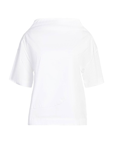 ALPHA STUDIO Top White 98% Cotton, 2% Elastane