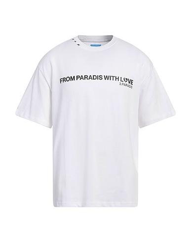 3.PARADIS T-shirt White 100% Cotton