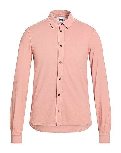 ALPHA STUDIO Solid color shirt Blush 98% Cotton, 2% Elastane