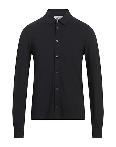 ALPHA STUDIO Solid colour shirt 98% Cotton, 2% Elastane