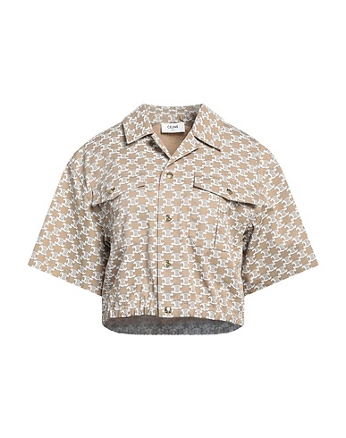 CELINE Patterned shirts & blouses Beige 65% Polyester, 35% Cotton