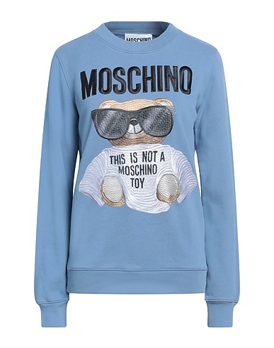 MOSCHINO Sweatshirt COUTURE Pastel blue 100% Cotton