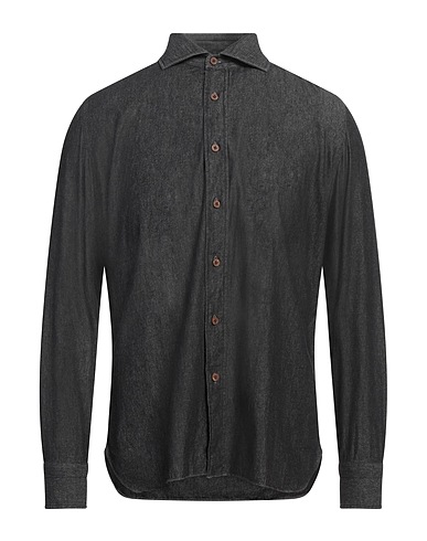 LUIGI BORRELLI NAPOLI Denim shirt Charcoal 100% Cotton