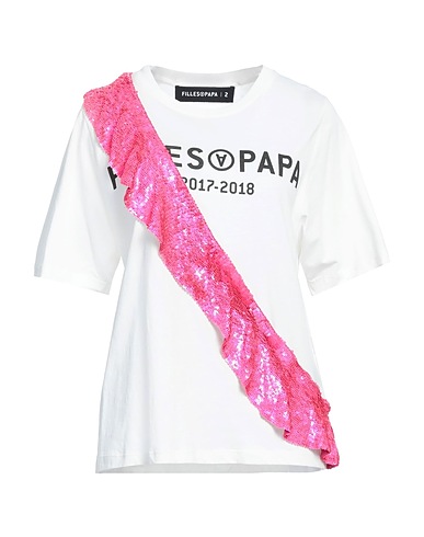 FILLES A PAPA T-shirt Bianco 100% Cotone