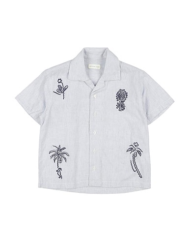 SIMPLE KIDS Patterned shirt BLU NAVY 100% Cotton