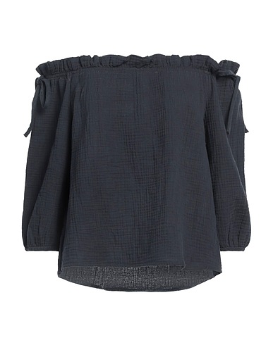 ONLY Off-the-shoulder top Charcoal 100% Cotton