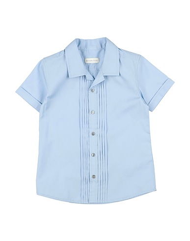 SIMPLE KIDS Solid colour shirt Light blue 100% Cotton