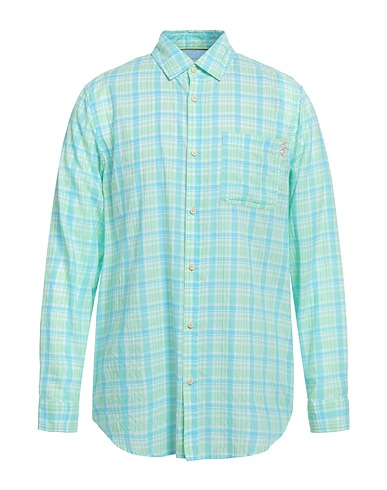 SCOTCH & SODA Checked shirt Sky blue 85% Cotton, 15% Polyester