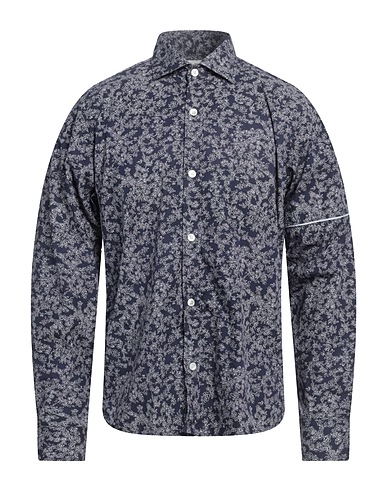 KOIKE Patterned shirt Midnight blue 100% Cotton