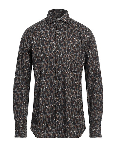 XACUS Patterned shirt Grey 100% Cotton