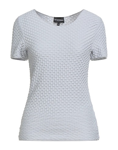 EMPORIO ARMANI T-shirt Light grey 64% Polyester, 35% Viscose, 1% Elastane