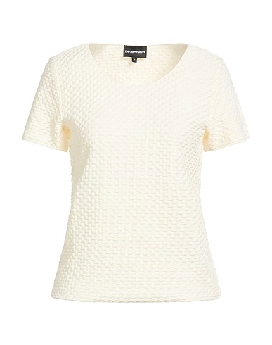 EMPORIO ARMANI T-shirt PANNA 64% Poliestere, 35% Viscosa, 1% Elastan