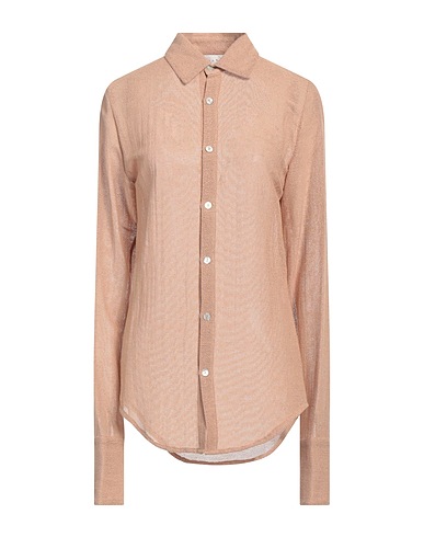 LUDOVIC DE SAINT SERNIN Solid color shirts & blouses Sand 70% Cotton, 30% Polyester