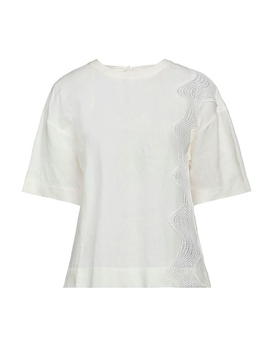 ALPHA STUDIO Top White 74% Linen, 26% Viscose, Polyester