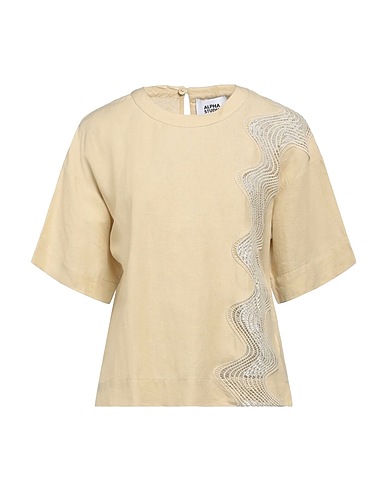 ALPHA STUDIO Top Beige 74% Linen, 26% Viscose, Polyester