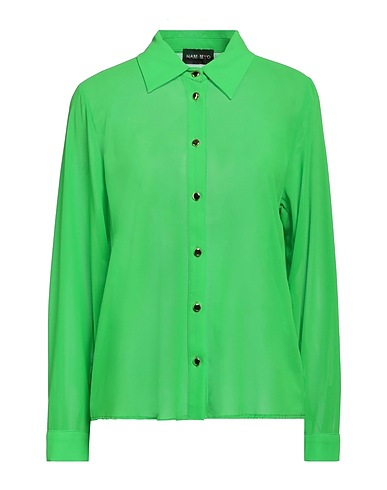 NAM-MYO Hemden und Blusen einfarbig Grün 100% Polyester