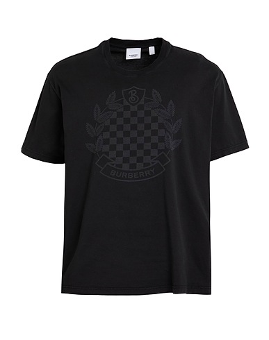 BURBERRY T-shirt Nero 100% Cotone, Elastan
