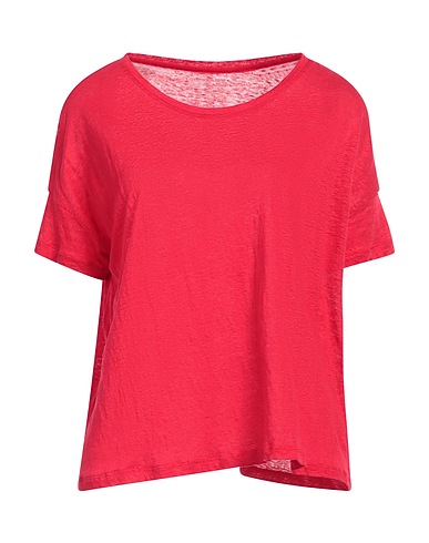 WOOLRICH Basic T-shirt Red 100% Linen