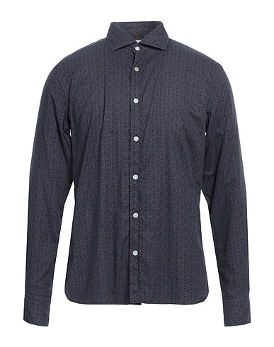 KOIKE Patterned shirt Navy blue 100% Cotton