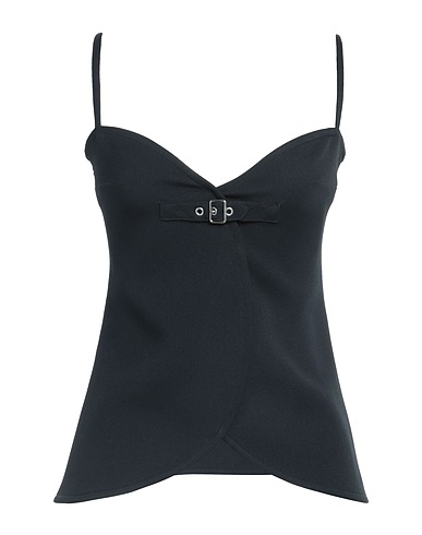 COURRÈGES Top Black 83% Polyester, 17% Acetate