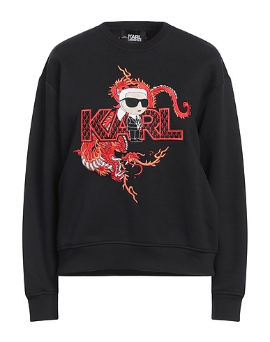 KARL LAGERFELD Sweatshirt Black 88% Organic cotton, 12% Polyester