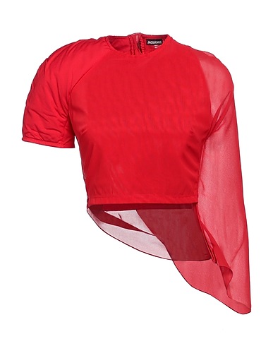 JACQUEMUS Top Rouge 100% Polyester, Polyamide, Élasthanne